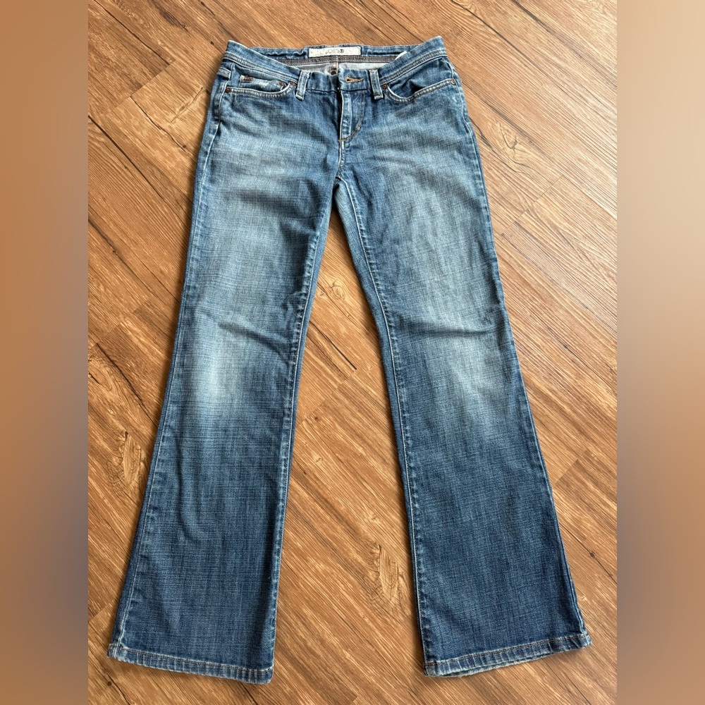 Joes jeans, low rise bootcut dark denim jeans